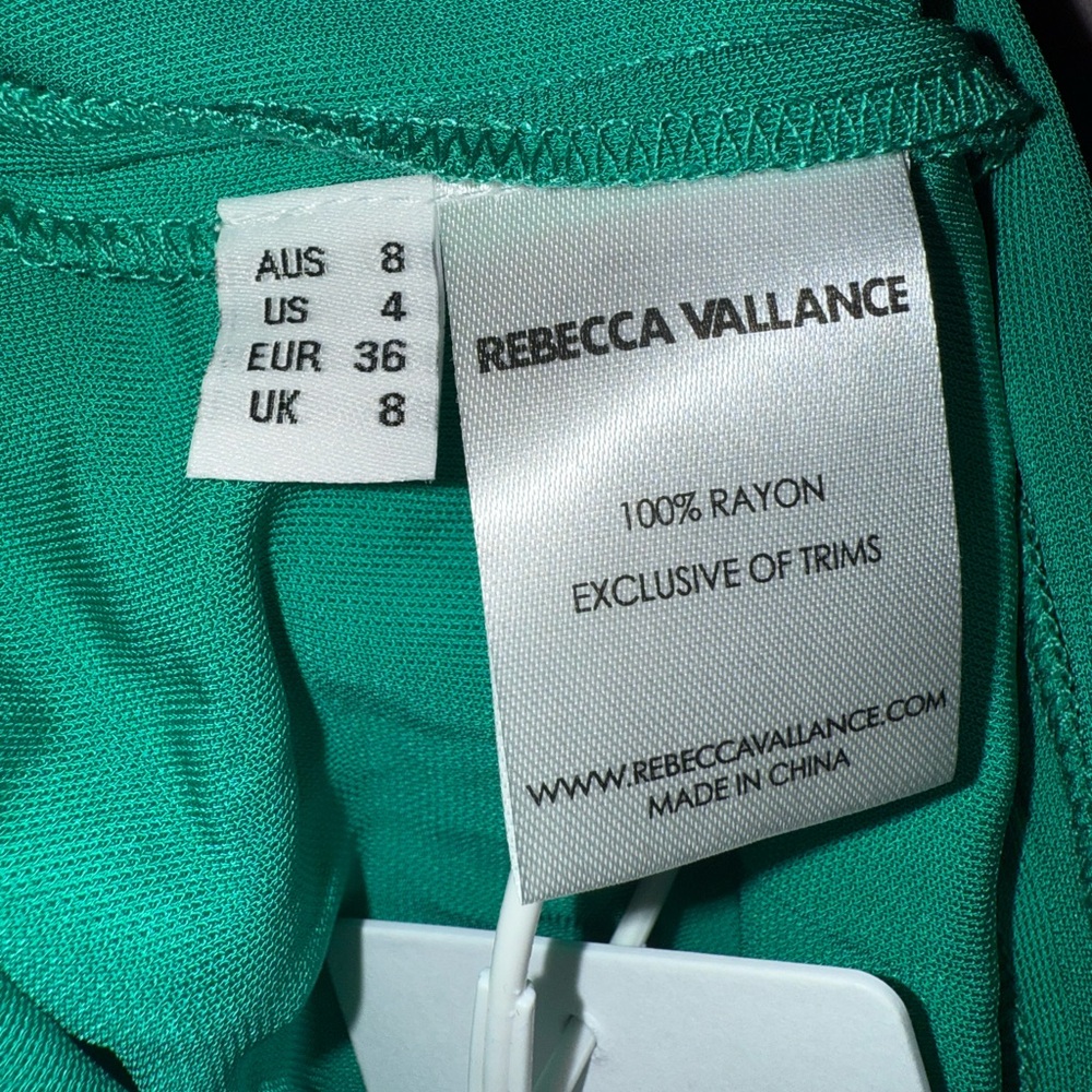 NWT Rebecca Vallance Jade Green Edie Cut Out Ruched Jersey Dress - Picture 3 of 5